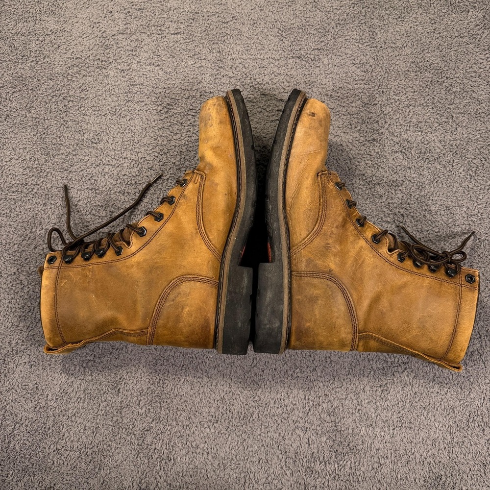Justin Work Boots Mens 8.5 EE Brown Leather WK961 Waterproof Steel Toe 8 Inch - Picture 9 of 14